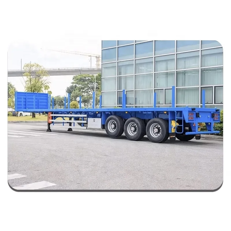 SAIL Flat Bed Container High Quality China Customized 3 6 8 Axle 40ft 13.6m Steel Truck Trailers Semi-trailer Support CN;GUA
