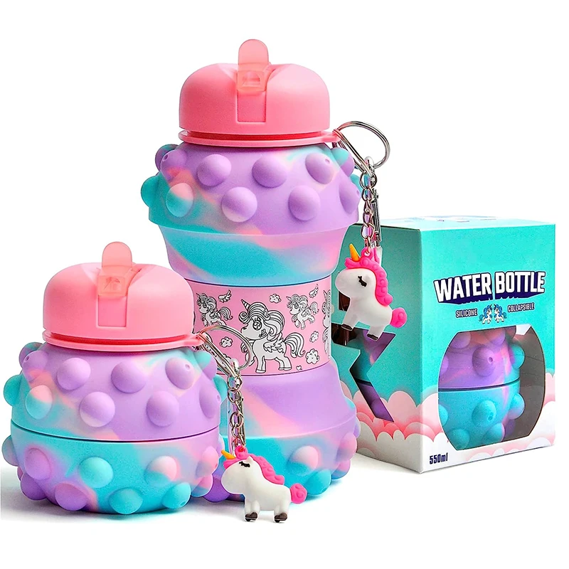 Patent product botella de agua portable fancy pop top kids travel bottle for kitchen wholesale school water bottle children