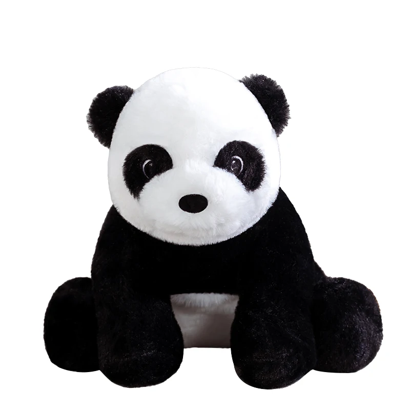 halloween plush toy custom cute panda plush soft toy white black stuffed animal plush bear