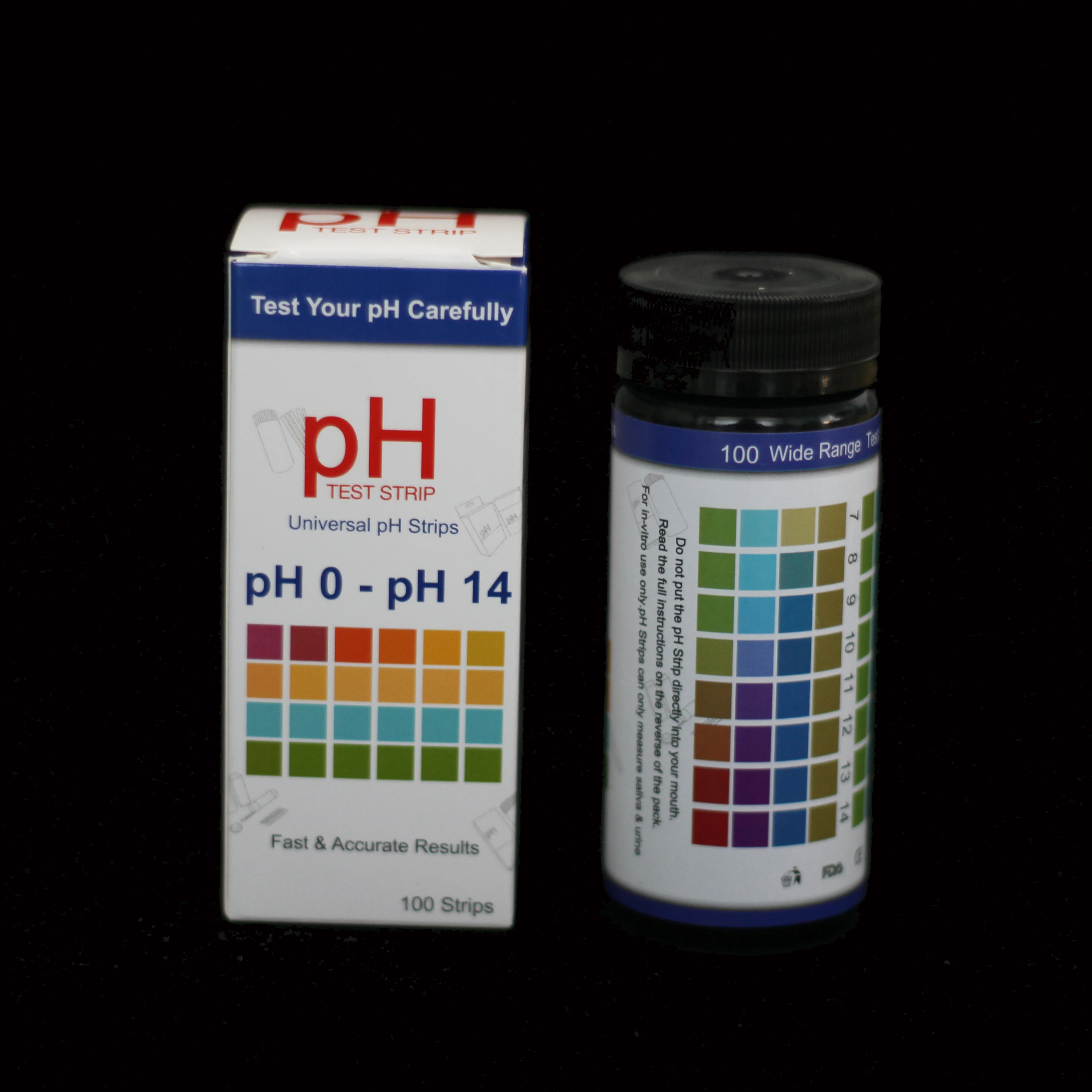 water parameters test pH Strips 0-14 Wide Range - High Range Duel Pad Acid Alkaline Testing Strips - 100 by DF Speciality