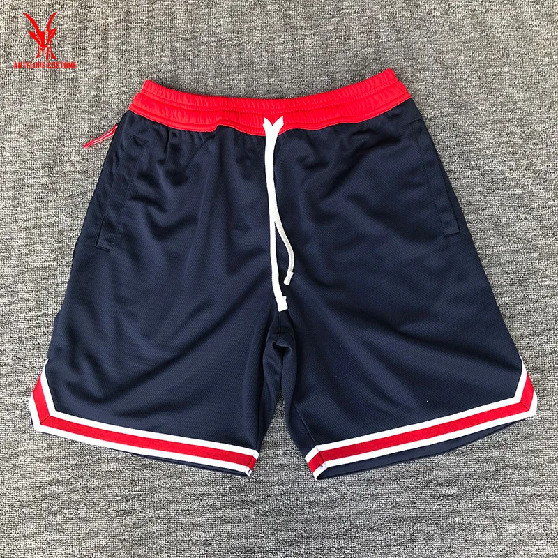 
Custom Number Name Summer Fitness Zipper Basketball Shorts With Pocket 