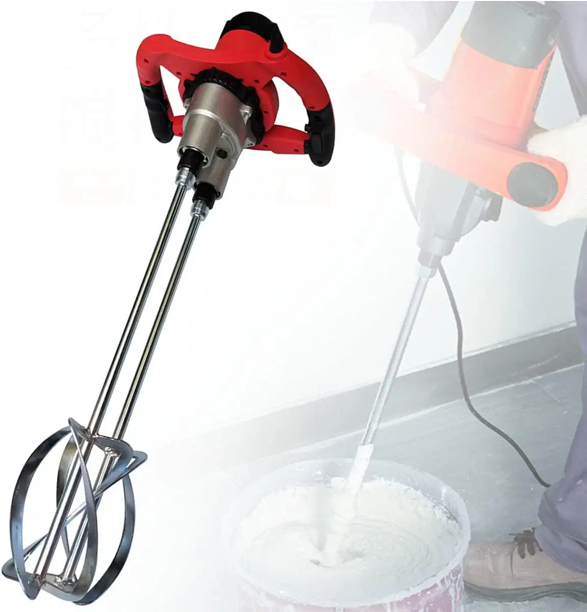 Wholesale Portable 2500W Electric Handheld  putty powder mixer  6-speed adjustable cement paint mixer machine Double Auger Mixer