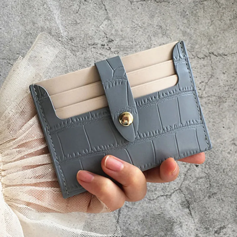 2024 New Pure Color Card Holder Document Card Polyester Wallet Mini Portable Card Holder