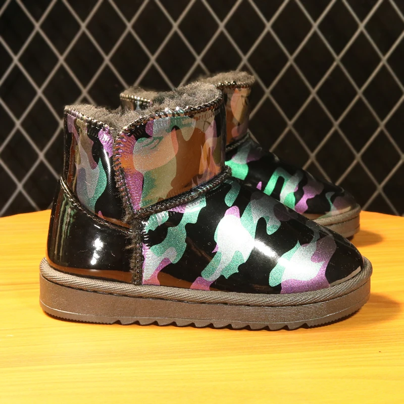 Happy Original Winter New Warm Comfortable Soft Faux Fur Lining Outdoor ankle Flat Snow Winter Kids boy girl Boots