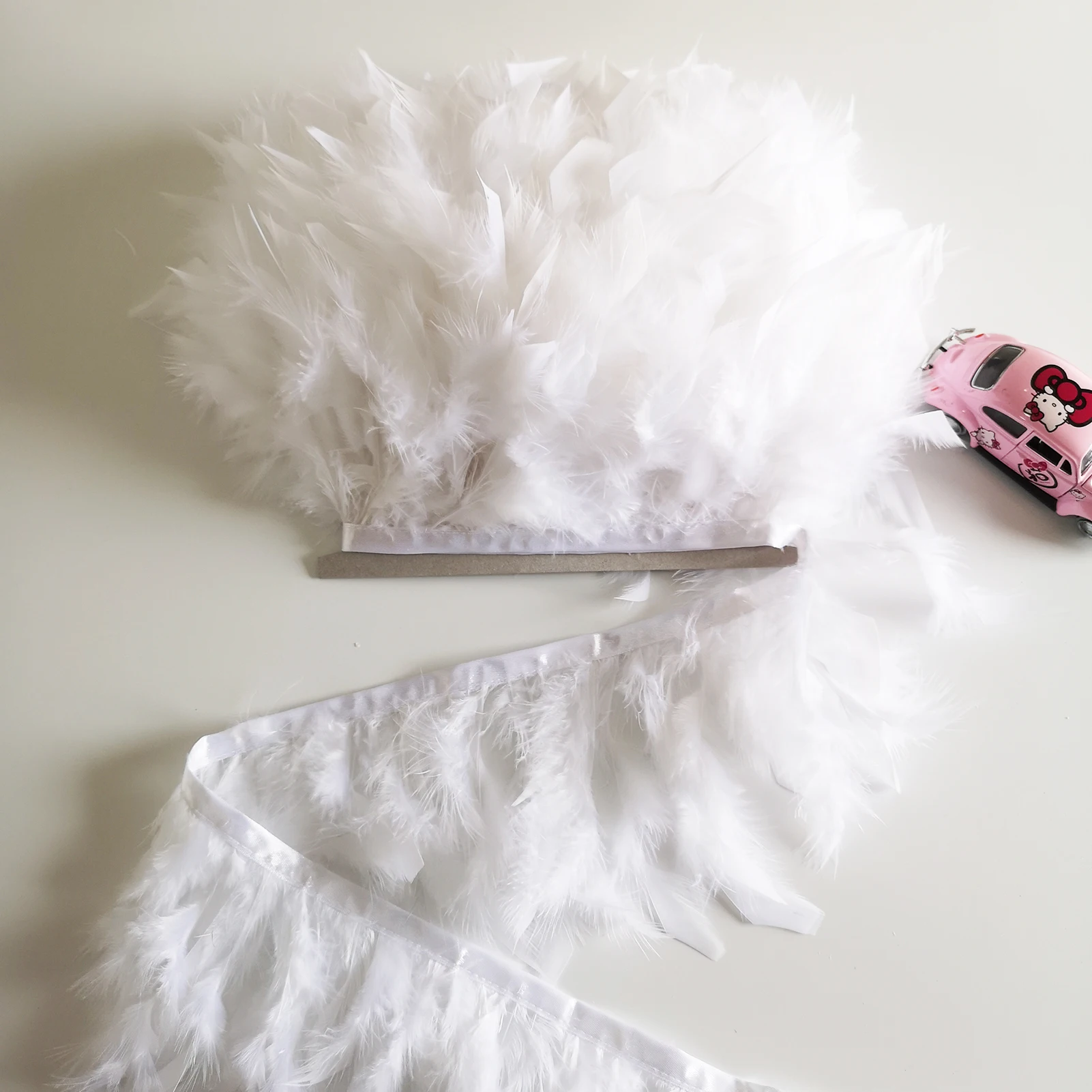 2024 Hot Style 15 Cm Black White Turkey Feathers Trim Nature Turkey Feather Trim For Sewing DIY Costumes Decoration