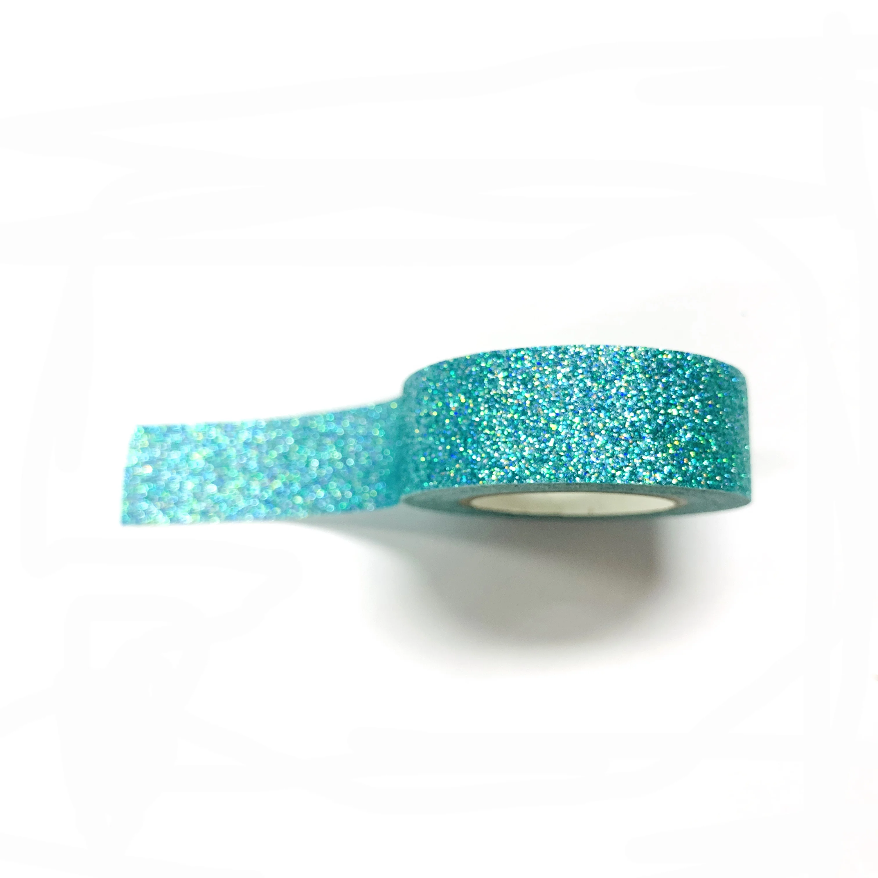 Washi-cinta autoadhesiva de colores con patrón de purpurina, fabricante de cintas washi