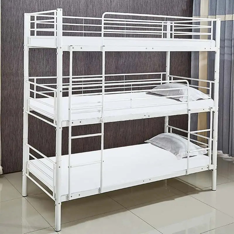 School dormitory Students Sleep bed Bunk bedroom furniture Twin Double size metal bed frame for sale