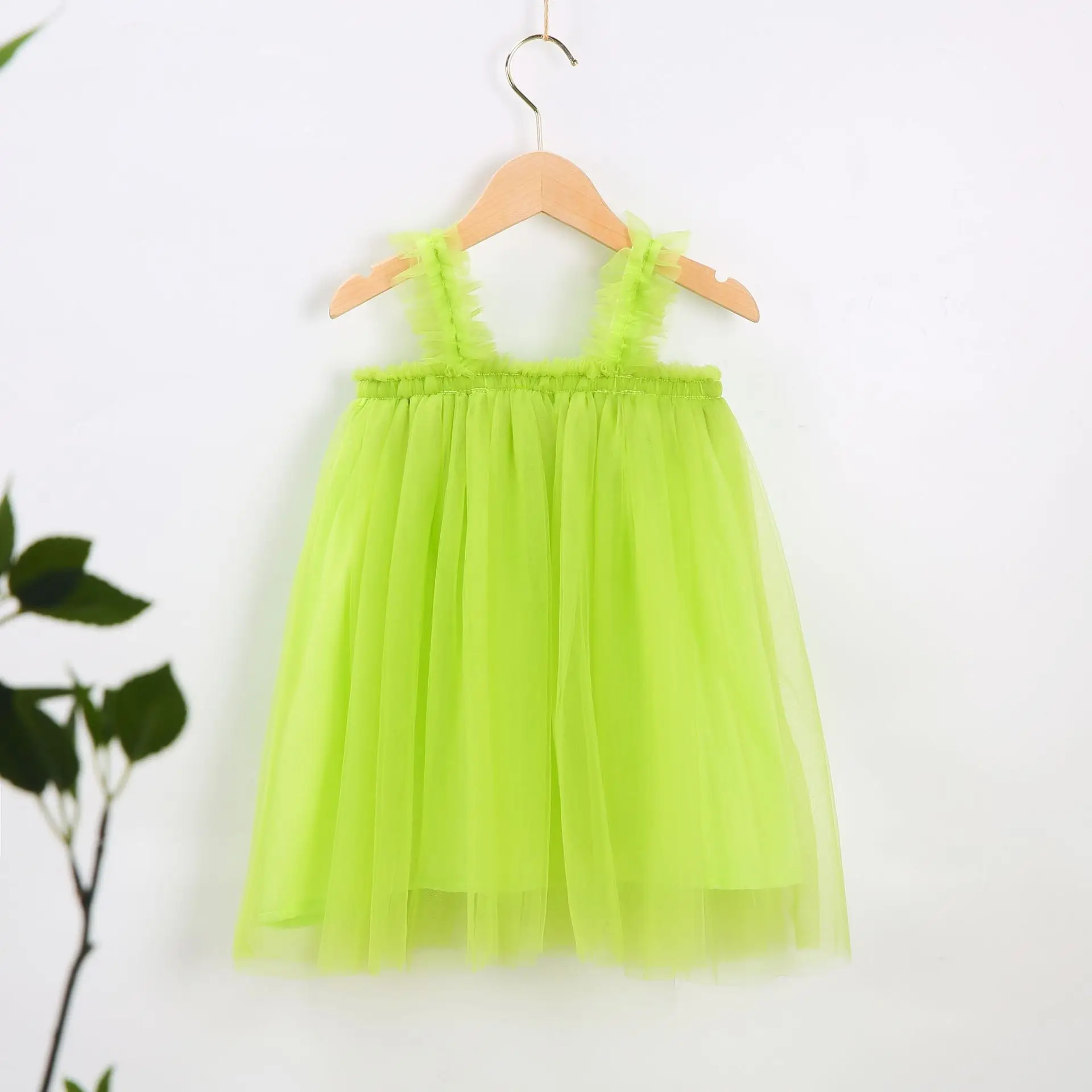 RTS Girls Tulle Skirt sleeveless dress for little girls party dresses fluffy skirt sling lace dresses