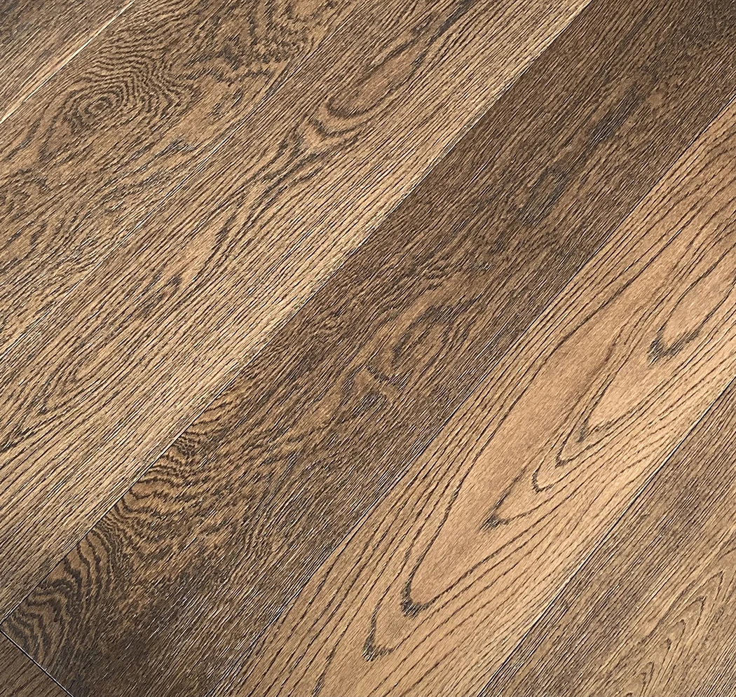 Brushed oak Three Layer Engineered Wood timber Flooring dark color 15mm wood parquet flooring