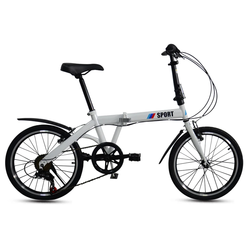 Folding bike KOSDA Manufacturer sells 20 inch bicycle high carbon steel 6 speed portable city small wheel folding bicycle