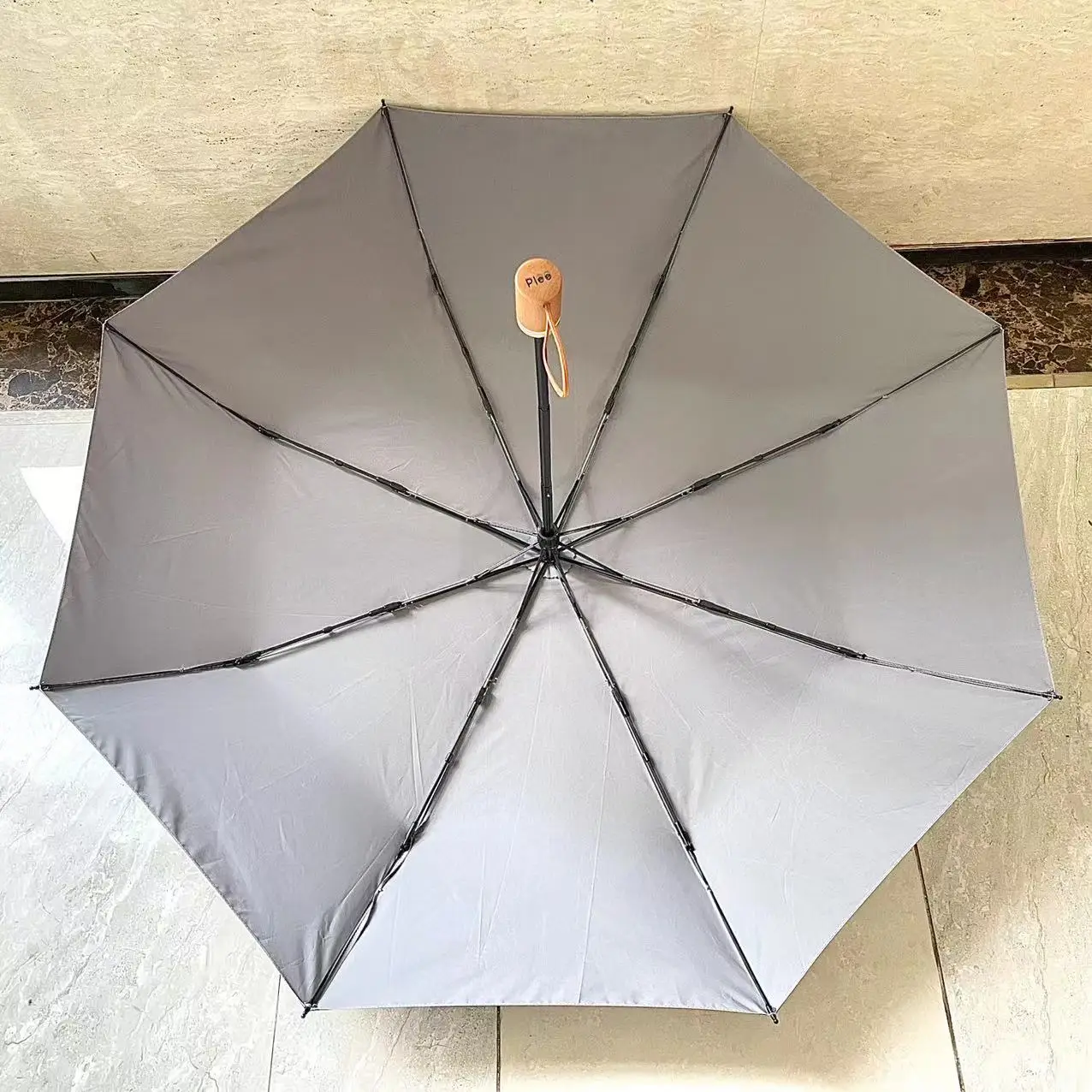 Nano Water Repellent Umbrella 3 Fold Manual Open Windproof Umbrella Carbon Compact Umbrella