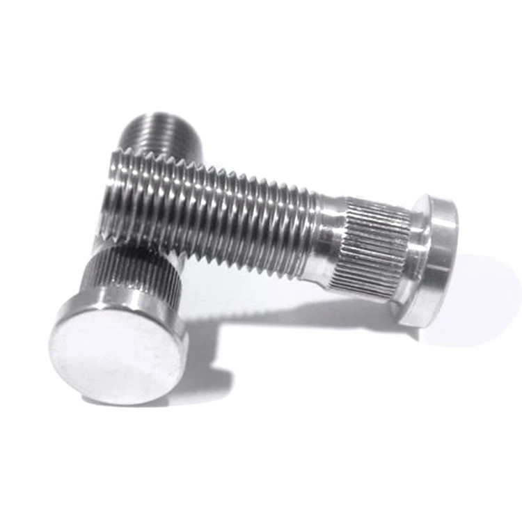 DIN STANDARD ANSI ASTM 18.2.2 Low Price Stainless Steel Wheel Stud Bolts With Knurling From HanDan