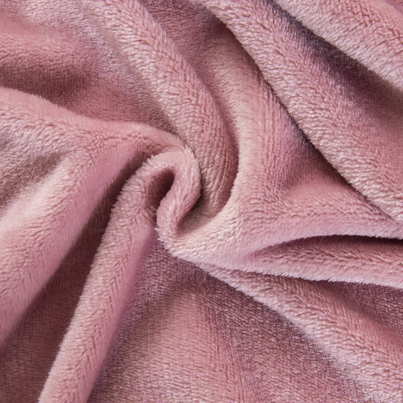Custom Solid Color Flannel Blanket Cozy Warm Sherpa Coral Fleece Pet Blanket Fuzzy Fur Throw Blankets For Winter