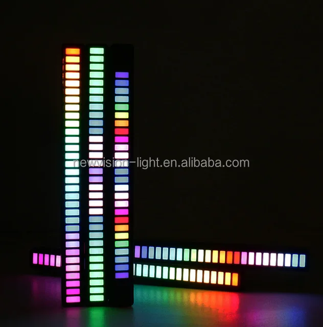 
32 Bit Music Level Indicator Aluminum Bar Voice Sound Control Audio Spectrum RGB Light LED Display Rhythm Pulse Colorful Signal 