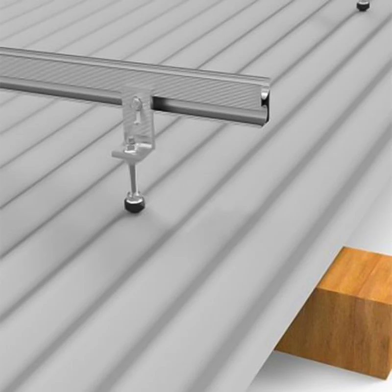 Solar Roof Mounting Fixing Clamp L-foot and Rail Solar Panel Install Fittings Combination Accessories