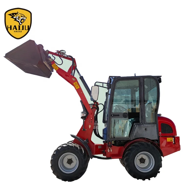 Articulated Small 4 Wheel Drive Mini Wheel Loader CS908 Capactity 800kg With 18.4KW 25HP Perkins 403J-11