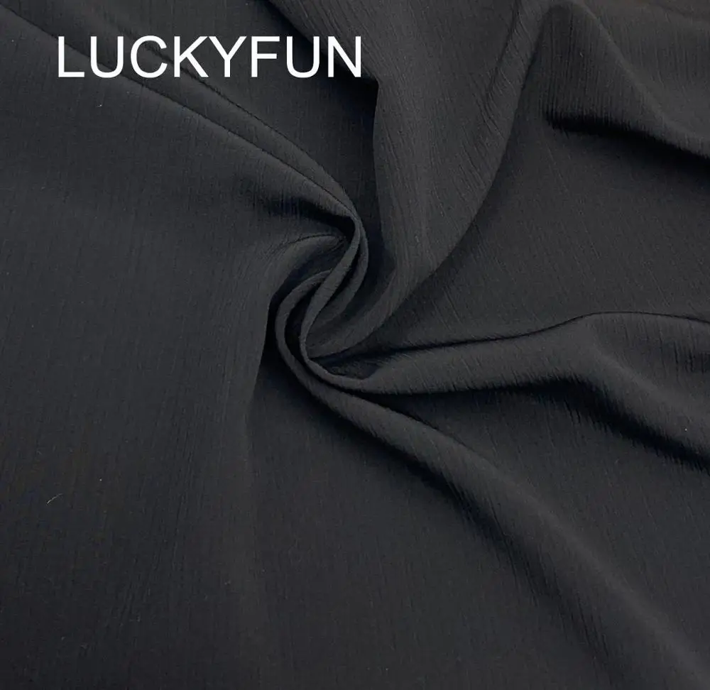 Best sell Soft  hand feeling poly crape fabric for woman cloth