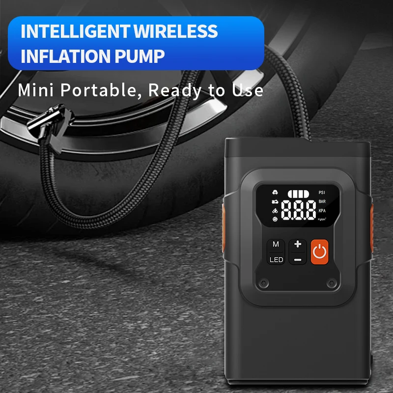 4 In 1 Functions Portable Car Jump Starter Battery Multifunction Jump Starter With Air Compressor Portable Car Jump Starter