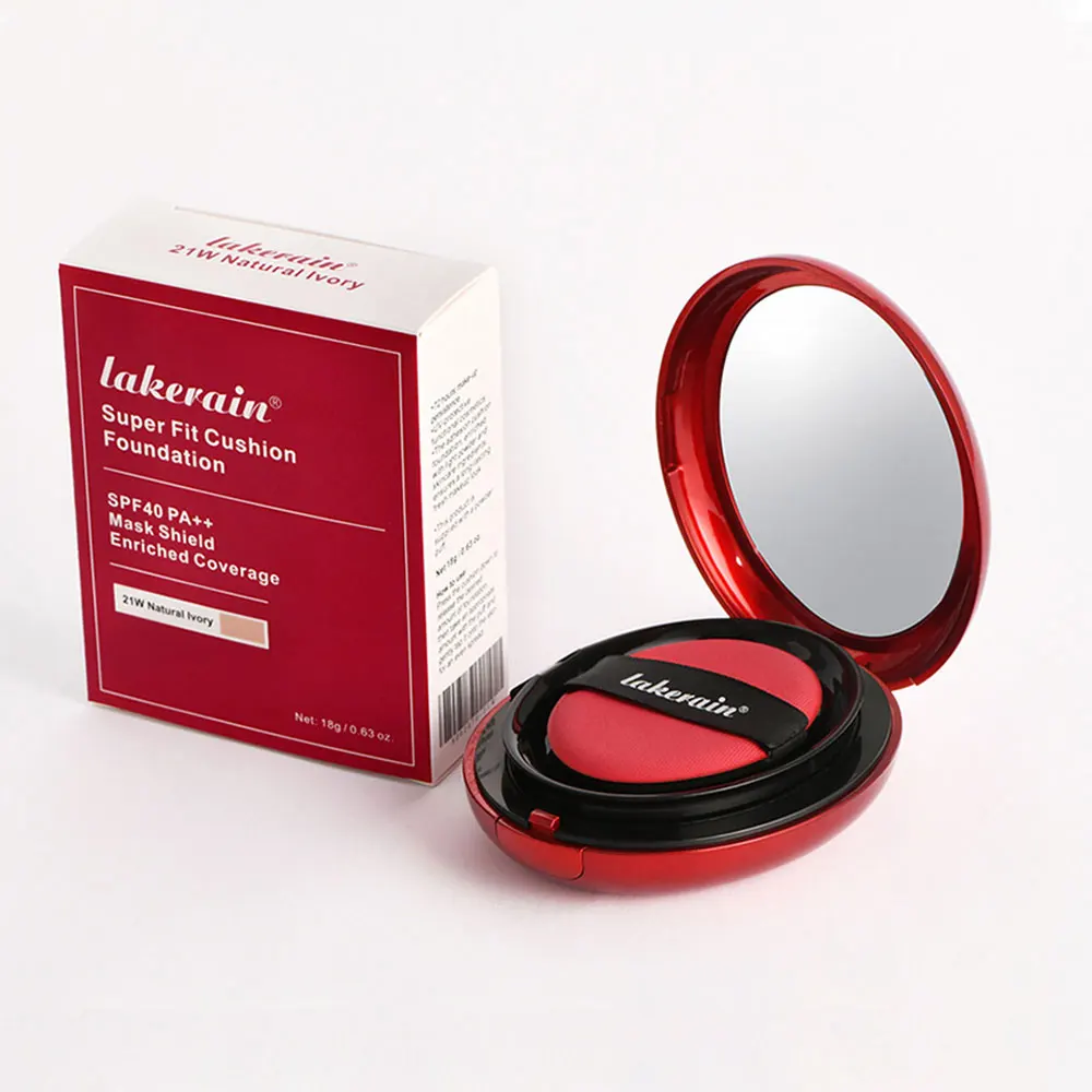 Long Lasting Pressed Powder Palette Korean Oil Control Cream Cushion Foundation With Puff