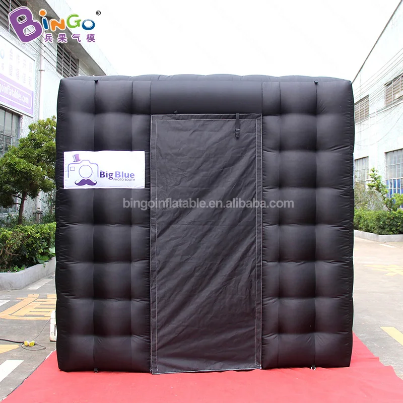 Free Shipping 2.4x2.4x2.4 meters cube inflatable photo booth props for event party camera photo booth inflatable 2 doors