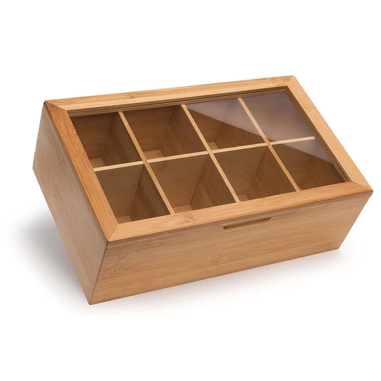 Bamboo Tea Storage Box Fits 120 Standing or Flat Tea Bags