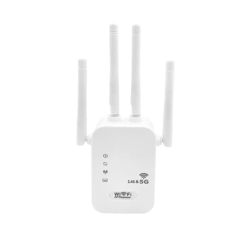 V-star 1200Mbps WiFi Repeater 2.4G 5G WiFi Booster Network Amplifier Long Range Repeater For Signal Extender