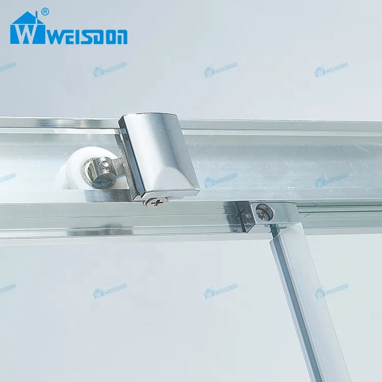 Weisdon 5 Years Warranty Custom Bathroom Tempered Glass Framed Aluminum Sliding Door Shower Room