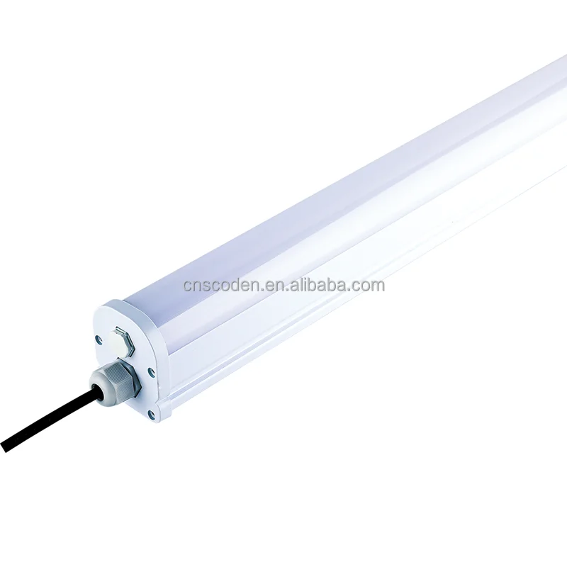 Indoor and Outdoor Waterproof IP65 LED Linear Vapor Proof Luminaire Tri-proof Lamp Fixture for Warehouses Made in China