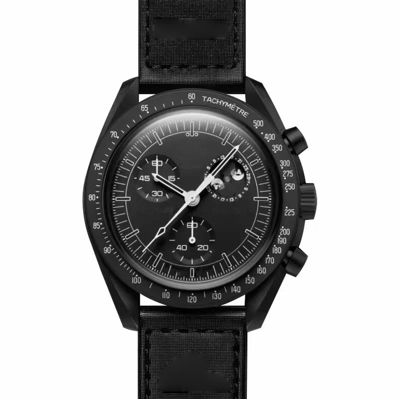 2024 Latest White Planet New Moon Watch for Men Automatic Mechanical Bioceramic Quartz Black Variant Ocean wrist watch OEM