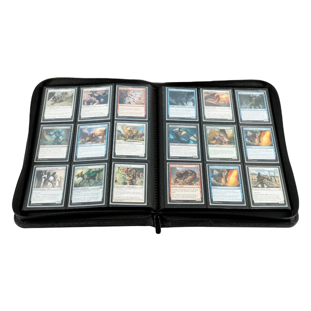 The Best Quality Trading Card Pages for Your Collection Card  album leather Side Loading 9 Pocket Binder