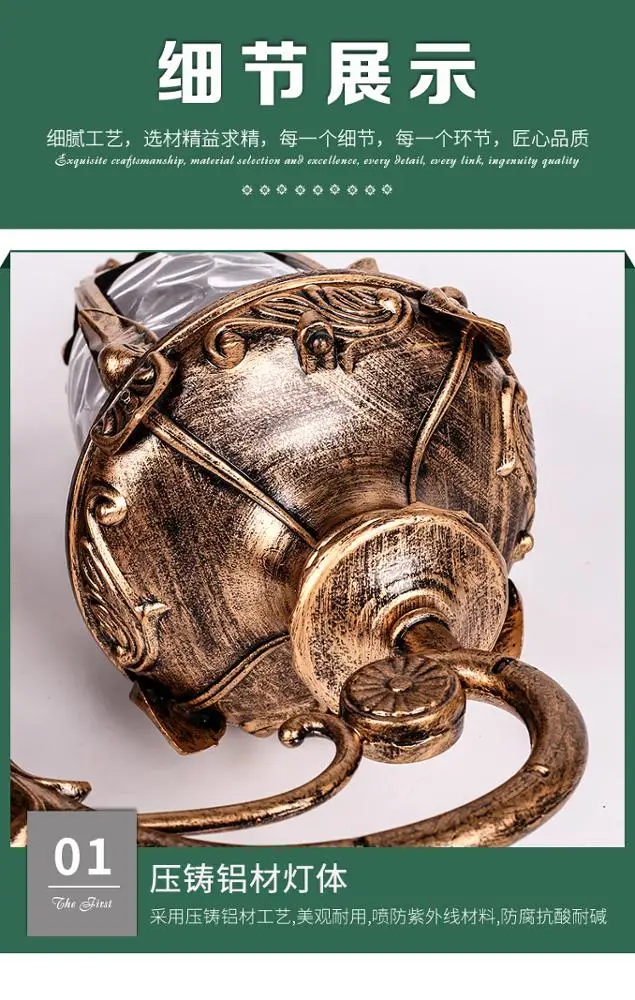 Наружные декоративные светильники, настенный светильник, Европейский светодиодный настенный светильник