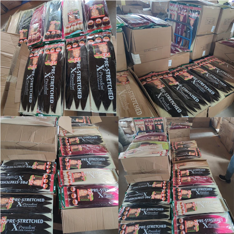 New color Pre Stretched Ez Braids X pression Synthetic 52inch  Pre stretched Easy Braiding Hair Extensions