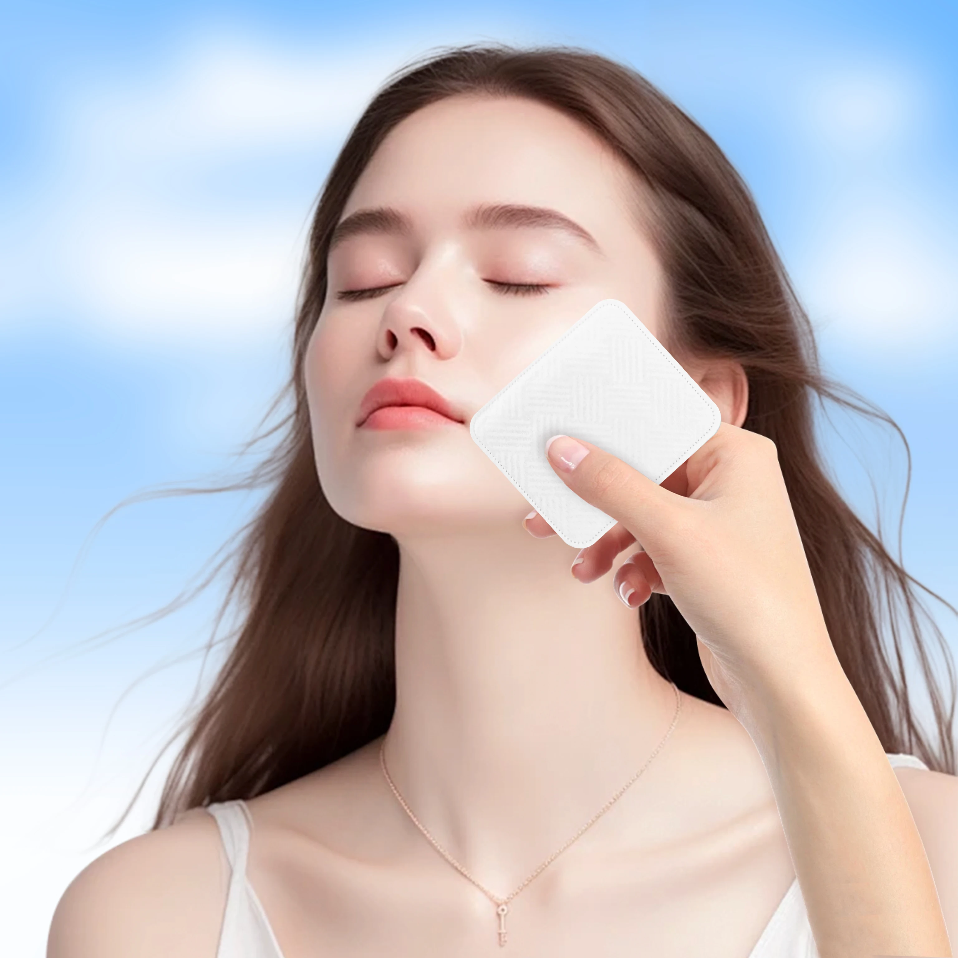 Disposable cosmetic facial organic cotton pad for face makeup remover pads