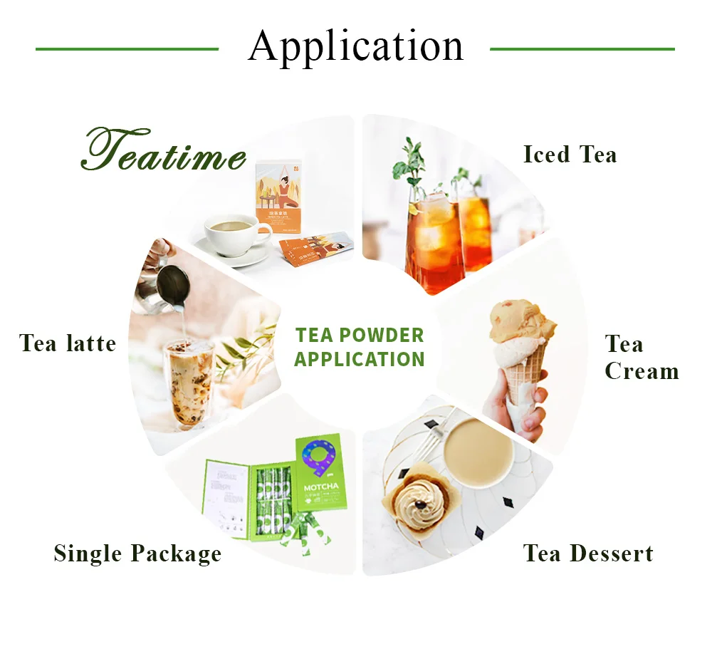 Healthy Earl grey black tea soluble powder for milk latte drink