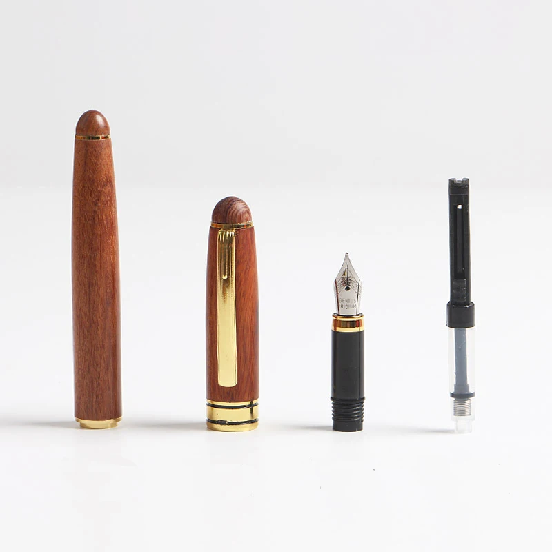 High Quality Luxurious Fountain Pen Business Gift Red Sandal Wood Fountain Pen