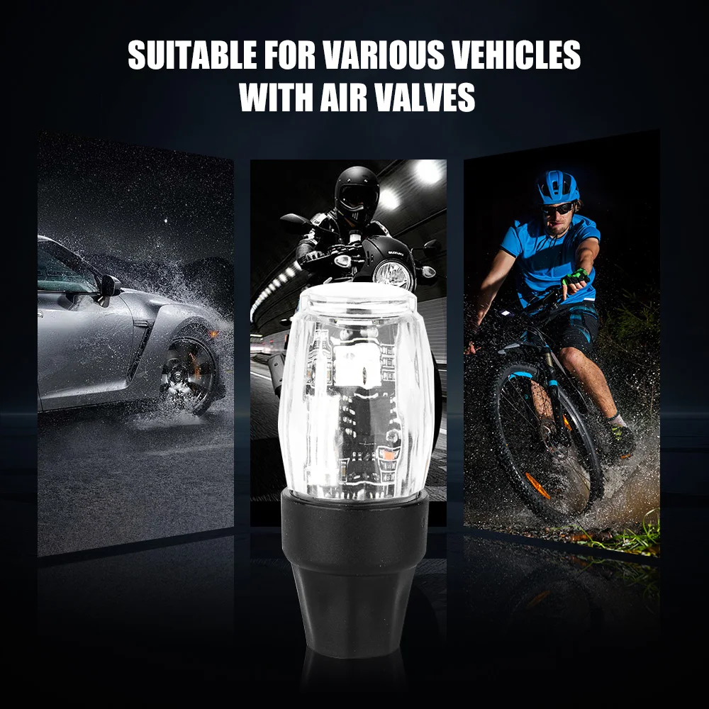 Tire Lights Durable Tire Lights For Car Air Caps With Light For Motorcycles Bicycles Electric Vehicles Motorcycle Parts