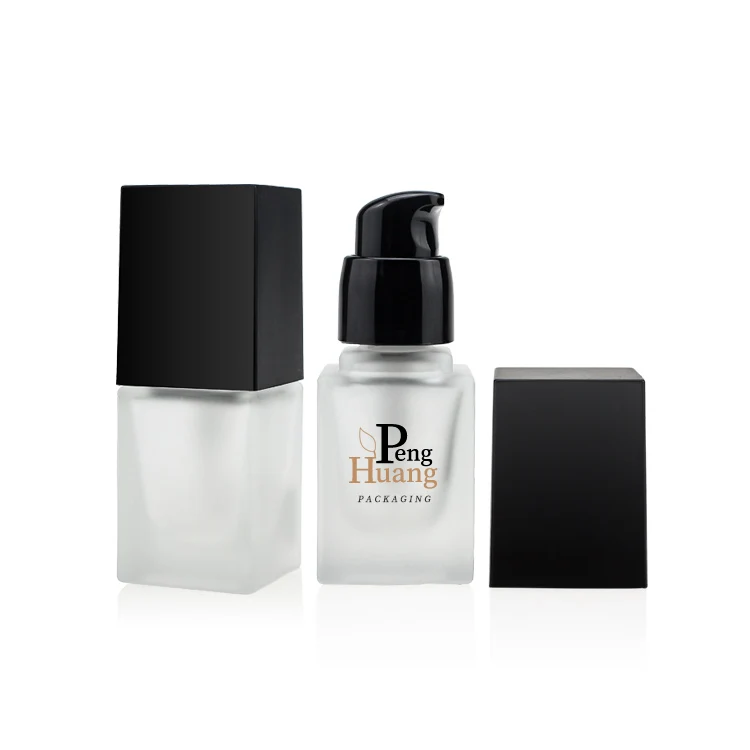 empty lotion bottles liquid foundation bottle makeup 20ml 30ml empty glass foundation bottle pump personal care makeup bot