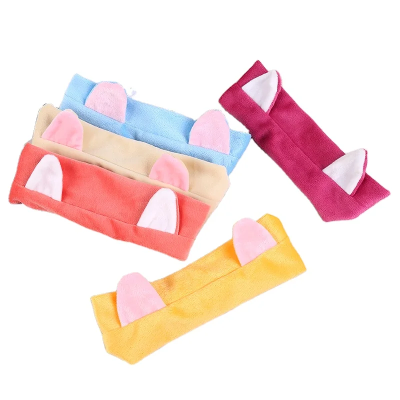 Cat ear girl cute make up bag headband wash face wash hair band Plush hair band