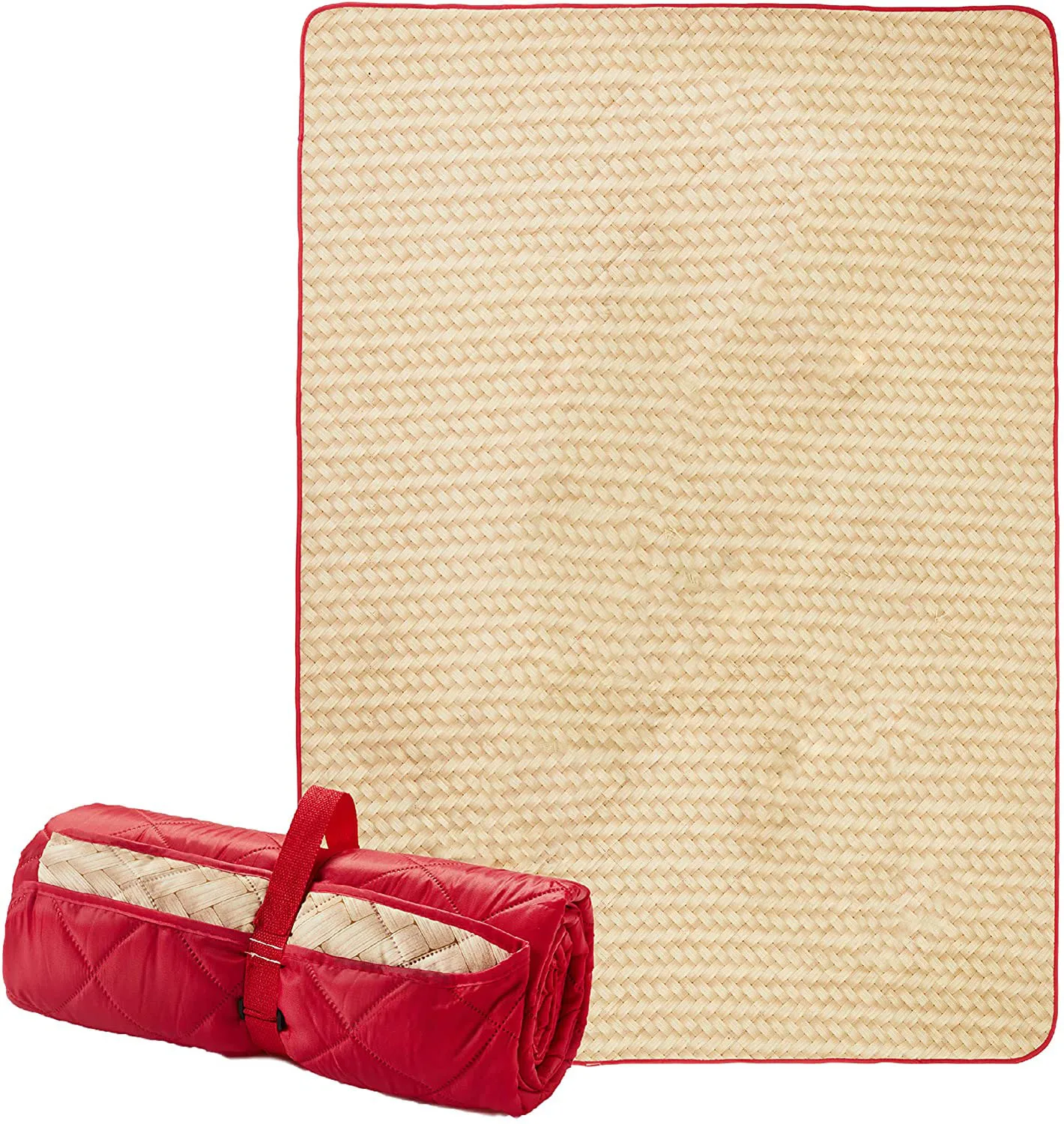 Extra Large Picnic Blanket, Outdoors, Camping, Sand-proof Beach Blanket Stylish Straw Design Park mat, Foldable