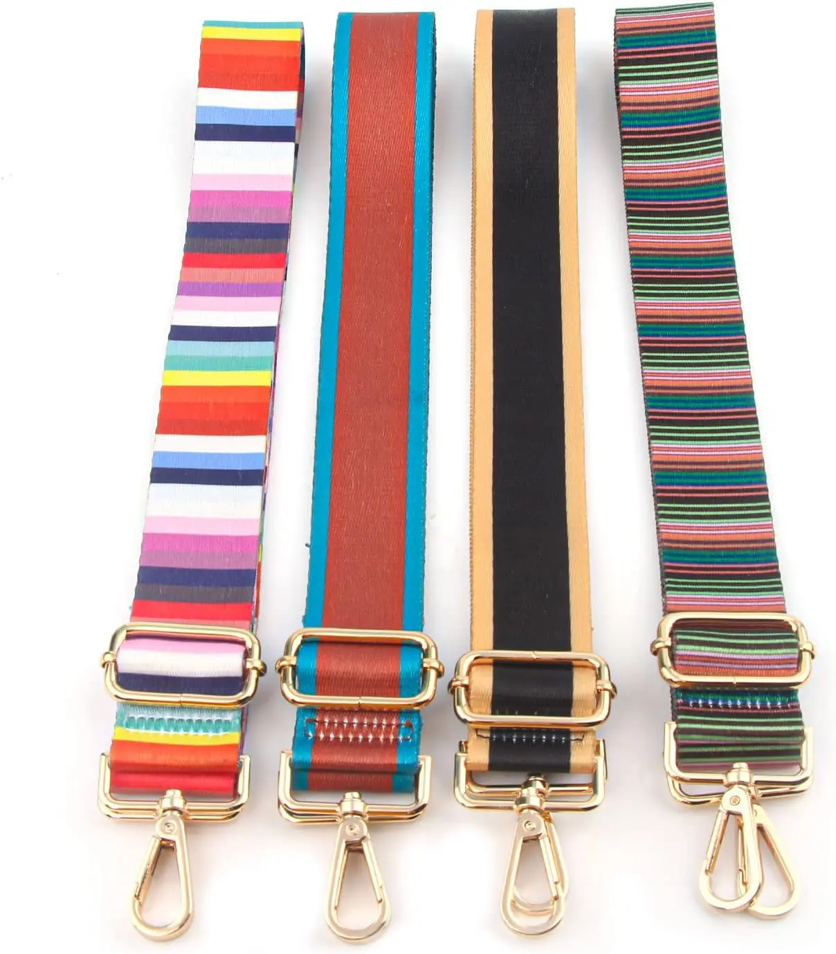 Custom Sublimation Printed Logo Woven Neck Adjustable for Women Handle Handbag Crossbody Polyester Nylon Shoulder Bag Strap