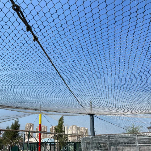 Wholesale High Quality Customized Bird Aviary Stainless Steel Wire Rope Mesh Bird House Net Flexible Cable Mesh Ferruled Knotted