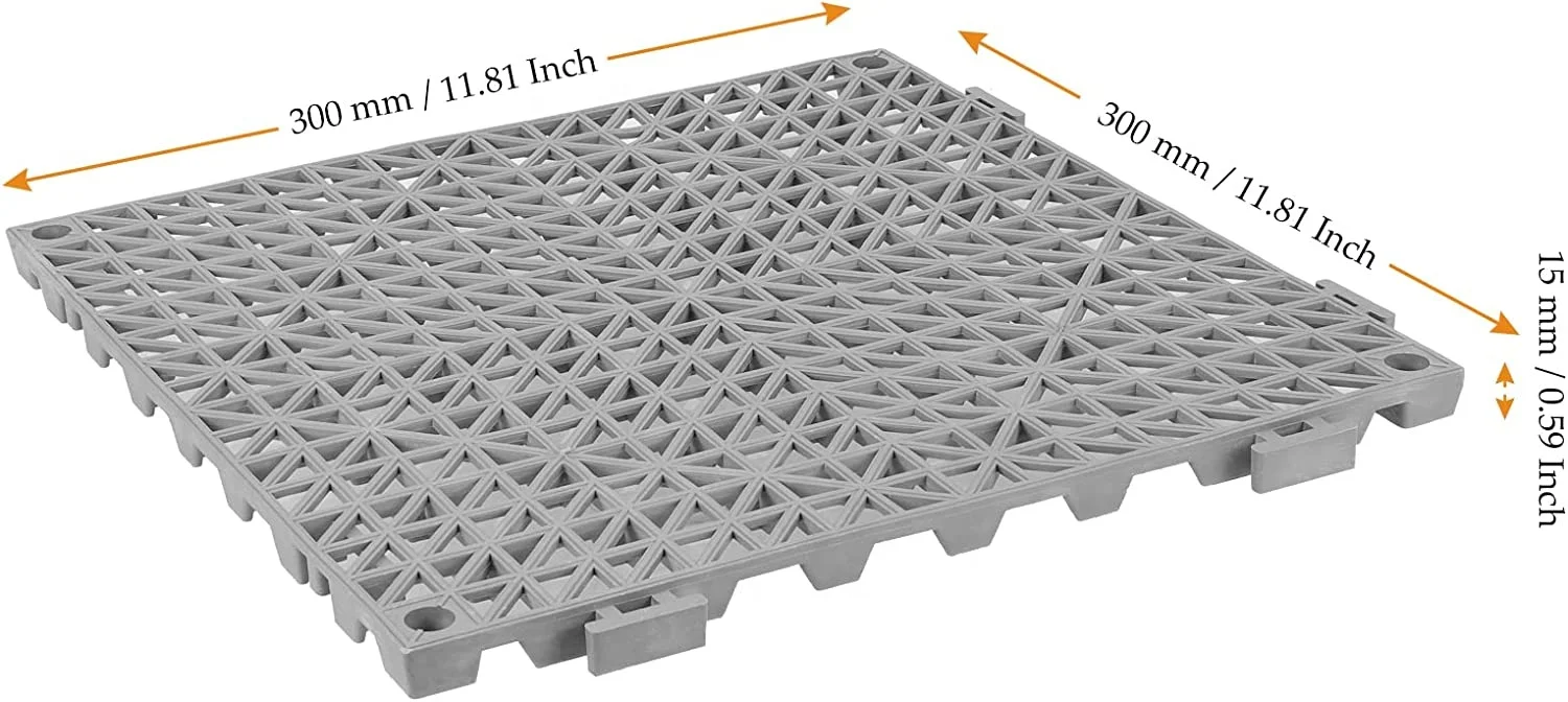Легко очищаемые напольные плитки из ПВХ, модульная блокирующая Подушка, противоскользящий дренаж, блокирующие гаражные Напольные Плитки для склада