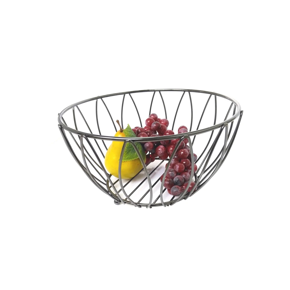 
Metal stackable wire fruit storage baskets bowl 