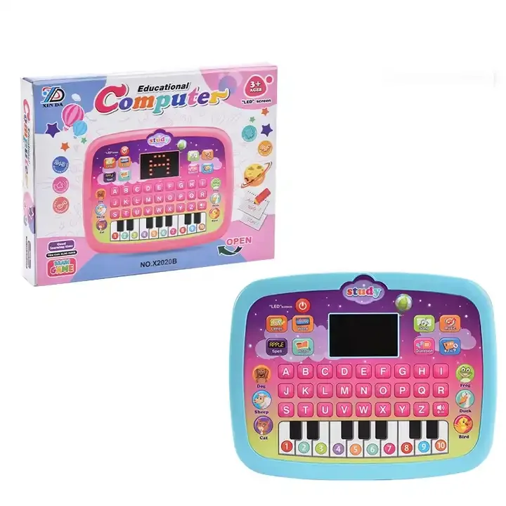 kids Led Tablet Pad Computer early learning machine children funny music toy