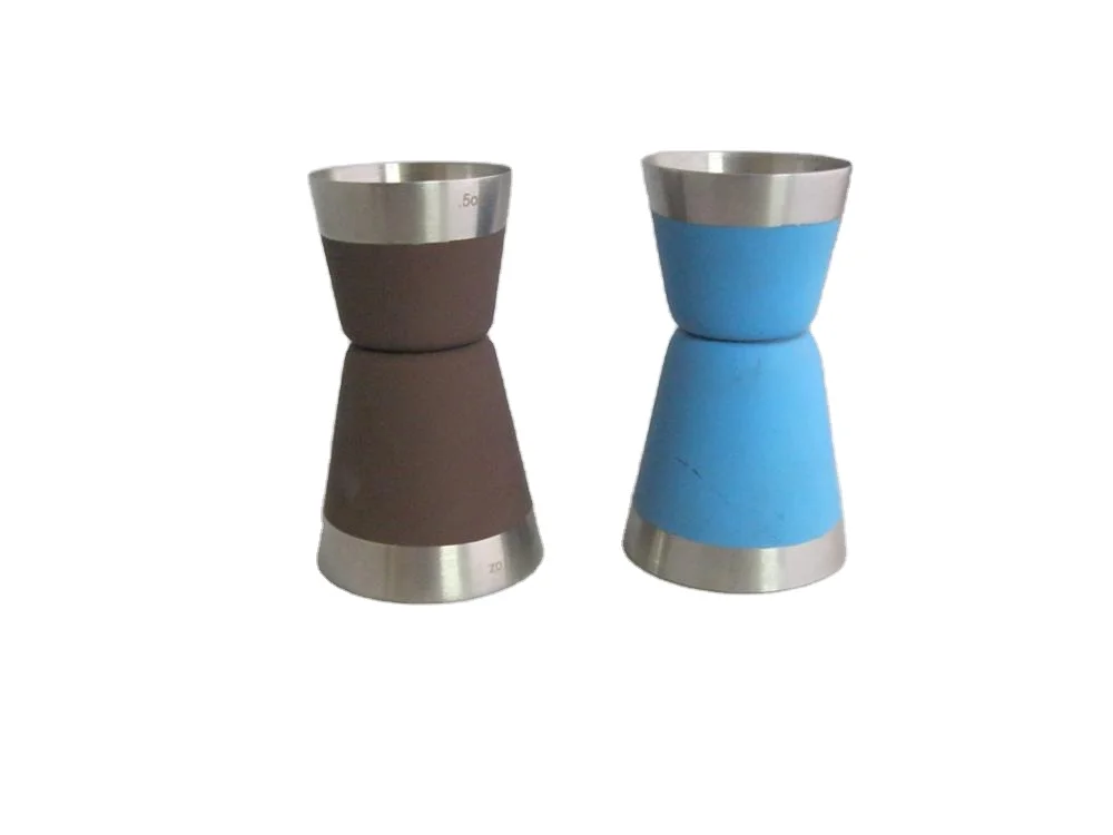 2cl/4cl stainless steel jigger with copper plated