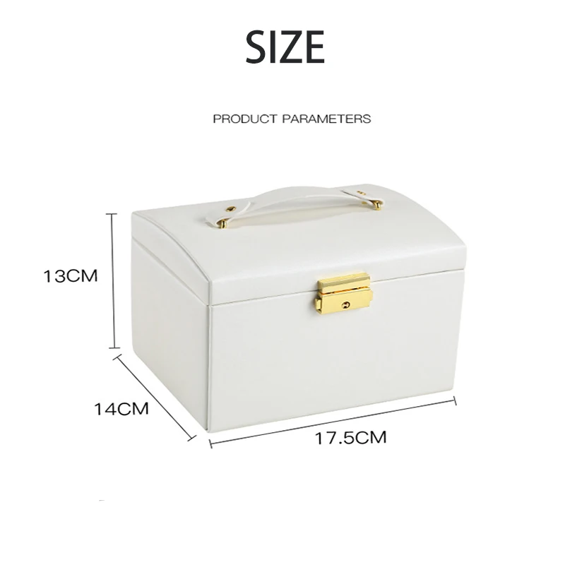 Large Jewelry Storage Box Multi-Layer Organizer For Jewelry Necklace Earring Leather Storage Packaging Display Boxes