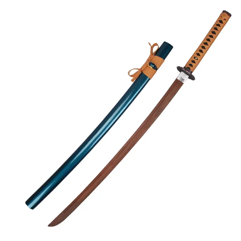 Factory Wholesale Kidults Anime Weapon Lapacho Samurai Rosewood Sword-Fall Training Toy Katana Swords for Cosplay Playing Boys