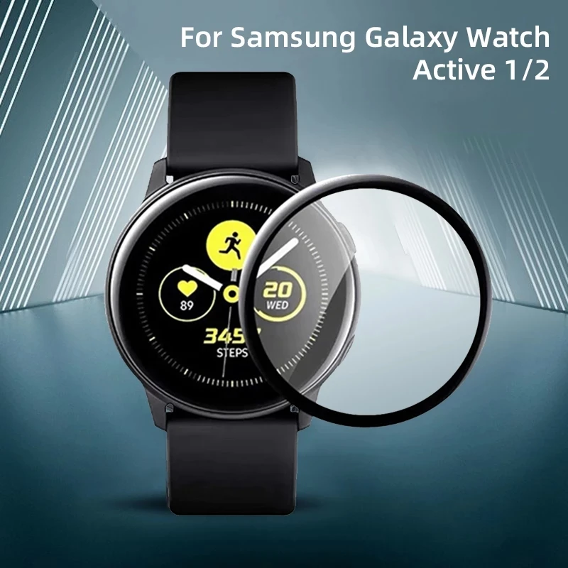  Защитная пленка из мягкого стекловолокна для Samsung Galaxy Watch 3 /Active 1 2 40 мм R500/R830 полноэкранная защита