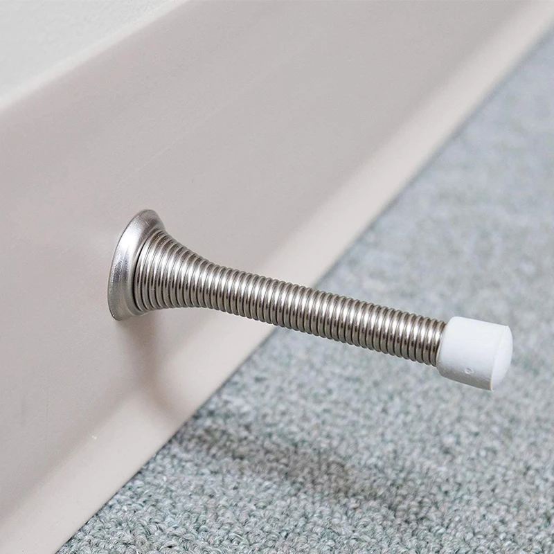Entry bathroom bedroom storeroom passage balcony door locks flexible stainless steel spring door stopper
