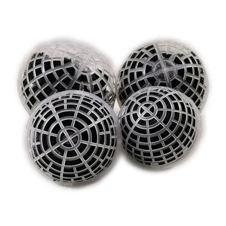 Fish Pond Water Filter Media Wastewater Treatment Plastic Biological Bioballs With Sponge